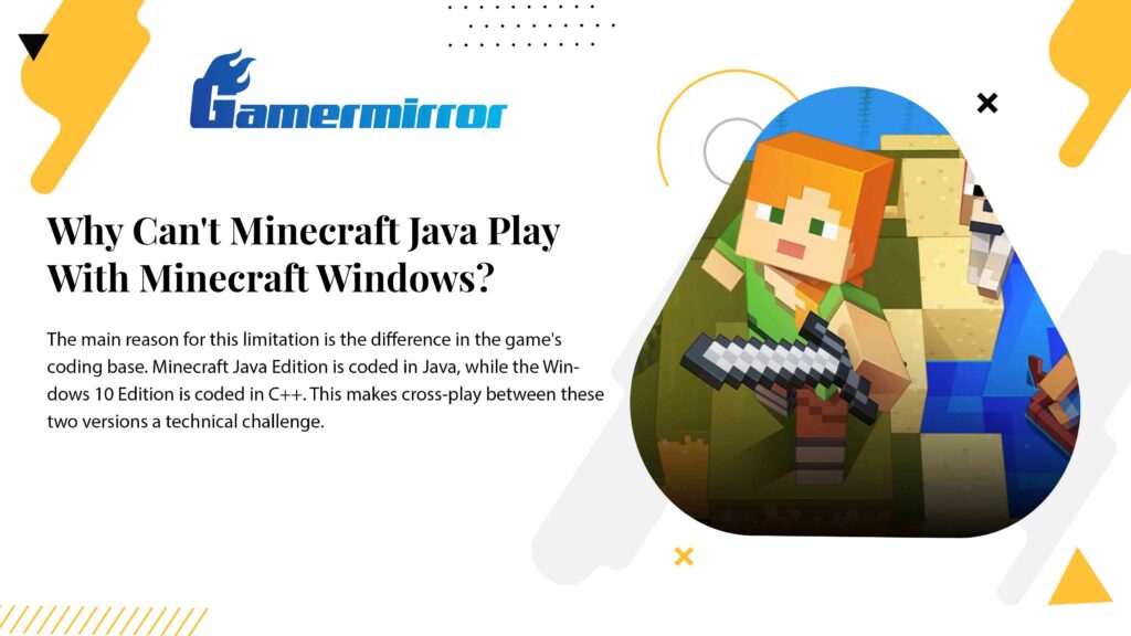 Why Can't Minecraft Java Play With Minecraft Windows?